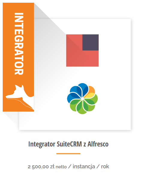 screen oferty integracji SuiteCRM z Alfresco, funkcja paperless office